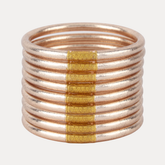 Champagne All Weather Bangles® (Set of 9) - Serenity Prayer