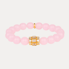 Infinity Rondelle Bracelet - Light Pink