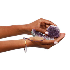 Amethyst Luxe All Weather Bangle® (AWB®) - Serenity Prayer