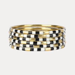 Black Veda Bangles - Set of 6