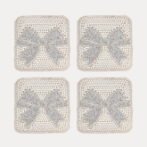 Bow Holiday Coasters - Set of 4