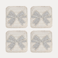 Bow Holiday Coasters - Set of 4
