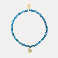 Luna Bracelet - Denim With Circle Charm
