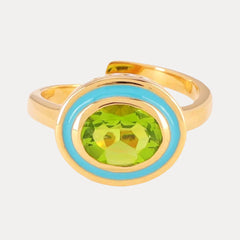 Galaxy Ring - Peridot/Turquoise
