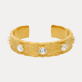 Seven Crystal Cuff - Gold
