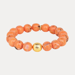 Marble Beaded Bracelet - Peach