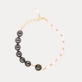 Margarite Bracelet - Hematite/Pearl