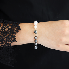 Margarite Bracelet - Hematite/Pearl