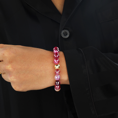 Mélange Beaded Bracelet - BDG Pink