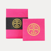 Pink Silk Gift Box with Gold Embroidery