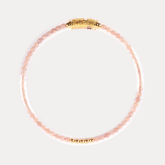 Pink Moonstone Luxe All Weather Bangle® (AWB®) - Serenity Prayer