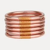 Rose Gold All Weather Bangles® (Set of 6) - Serenity Prayer