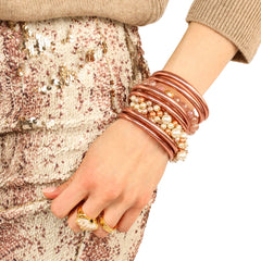 Rose Gold All Weather Bangles® (Set of 6) - Serenity Prayer
