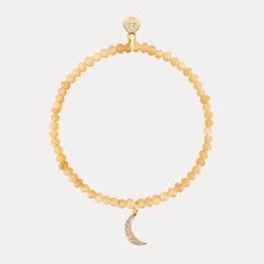 Luna Bracelet - Sand With Moon Charm
