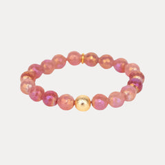 Mélange Beaded Bracelet - Strawberry