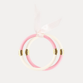 Pink/Ivory Yin & Yang All Season Bangles™ (ASB™) For Kids