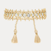 Viv String Bracelet - Ivory/Crystal