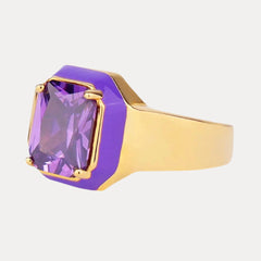 Cushion Ring - Amethyst