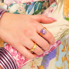 Cushion Ring - Amethyst