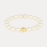 White Pearl Mala Beaded Bracelet