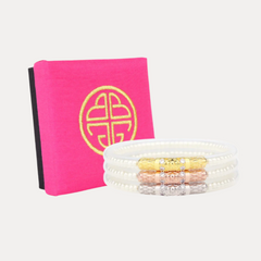 Three Queens All Weather Bangles® (AWB®) - White Pearl