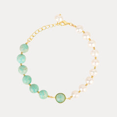 Margarite Bracelet - Turquoise/Pearl