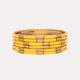 Yellow Veda Bangles - Set of 6
