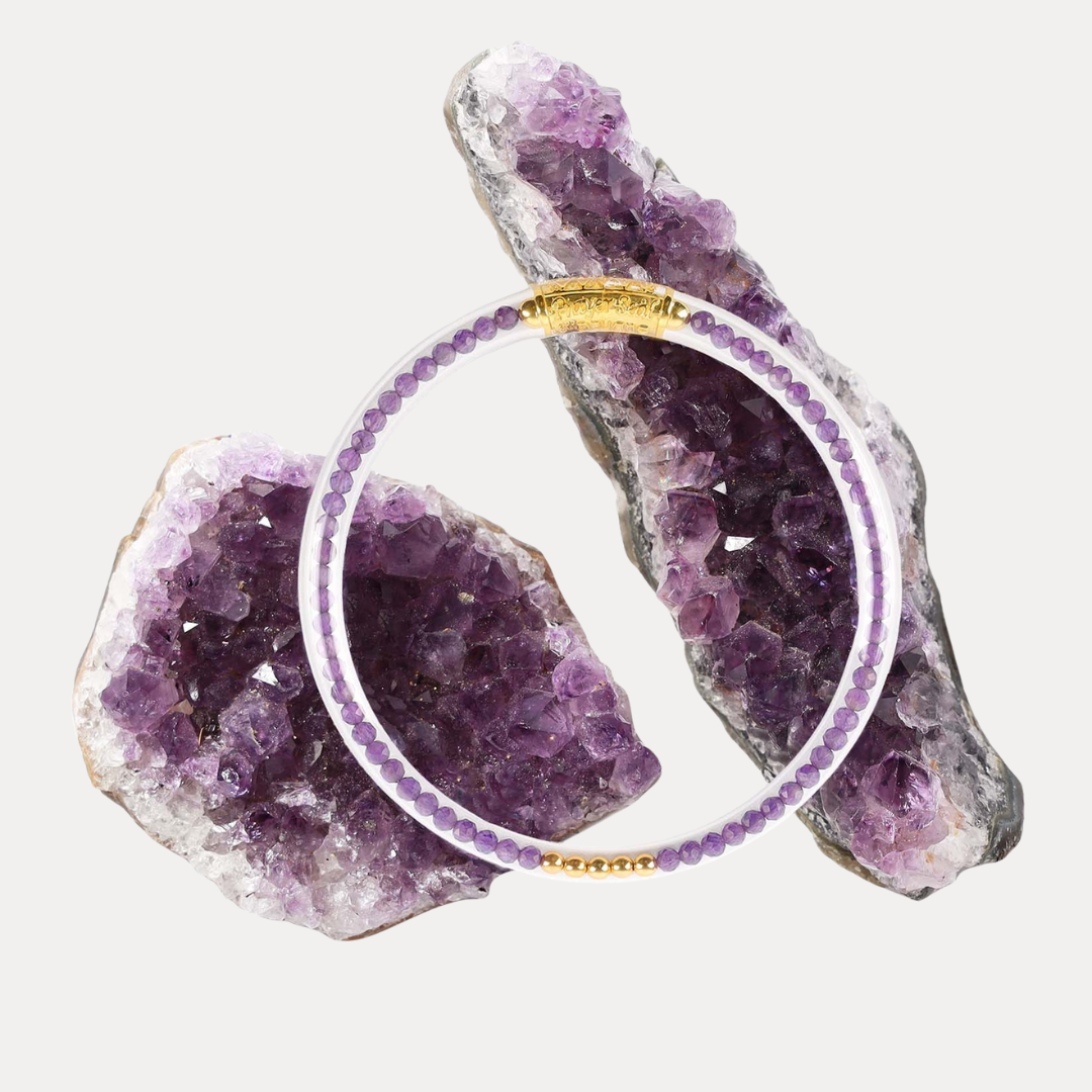 Amethyst Luxe All Weather Bangle® (AWB®) - Serenity Prayer