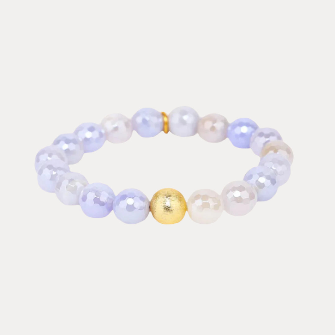 Mélange Beaded Bracelet - Aquamarine