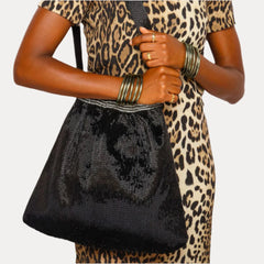 Boho Tote Bag - Black