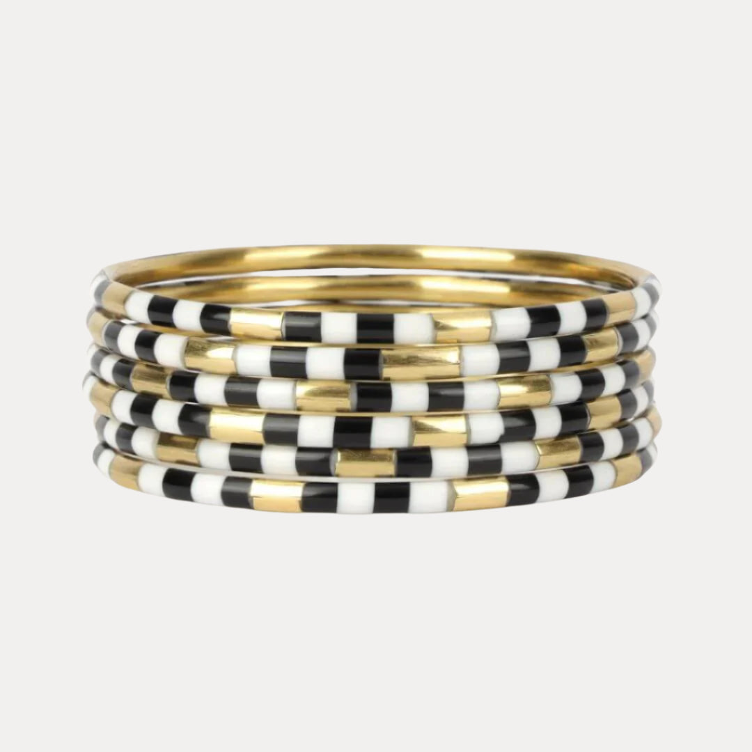 Black Veda Bangles - Set of 6