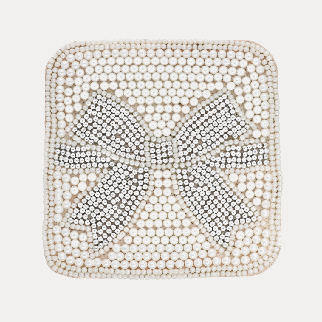Bow Holiday Coasters - Set of 4