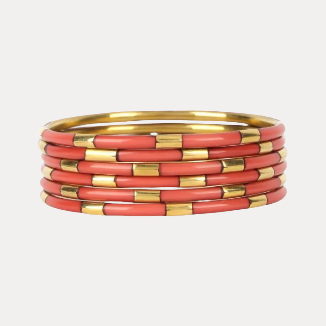 Caramel Veda Bangles - Set of 6