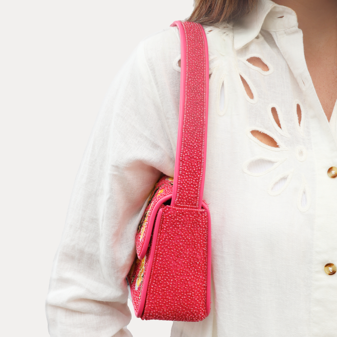 Chica Limon Beaded Handbag
