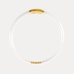 Clear Quartz Luxe All Weather Bangle® (AWB®) - Serenity Prayer