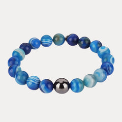 BuDhaMan Terton Bracelet for Men - Blue Jasper