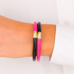 Epic Pink/Black Yin & Yang All Weather Bangles® (AWB®)