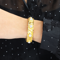 Seven Crystal Cuff - Gold
