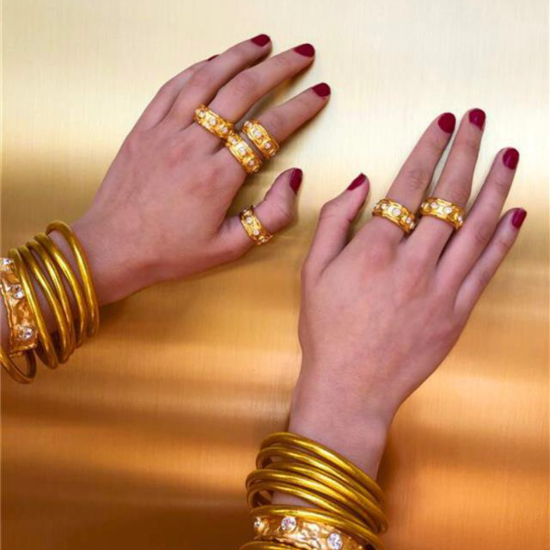 Seven Crystal Ring - Gold