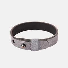 BuDhaGuy Graphite Napa Leather Bracelet Band for Men