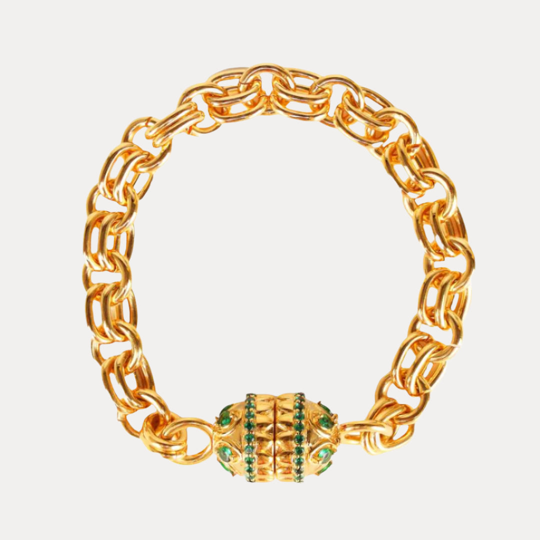 Holly Chain Bracelet - Emerald