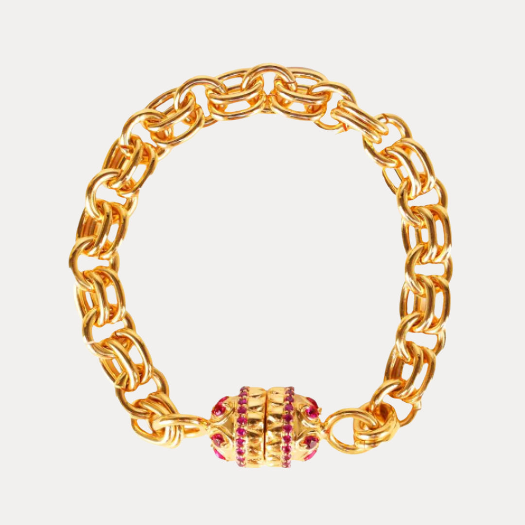 Holly Chain Bracelet - Ruby