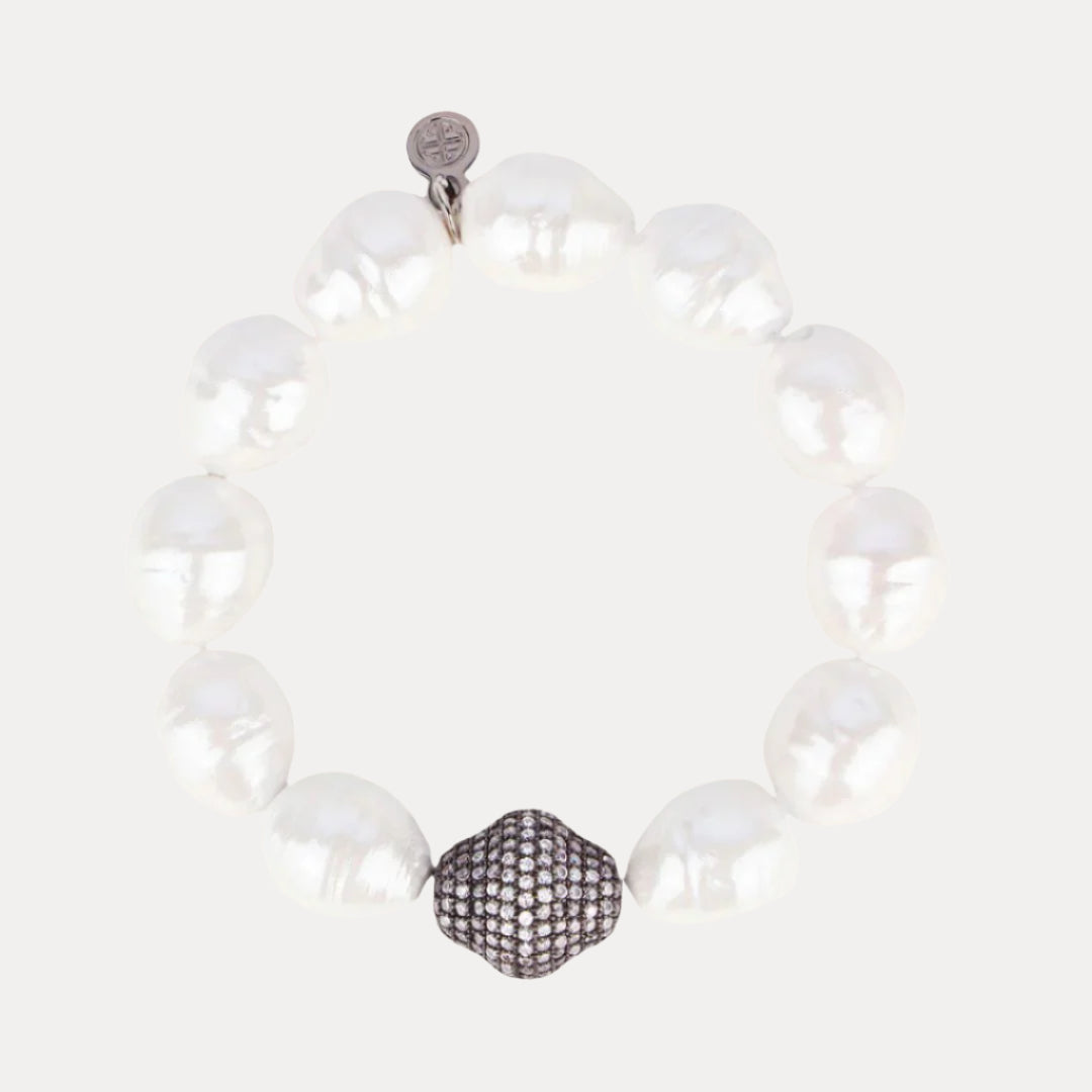 Isabel Pearl Bracelet - White