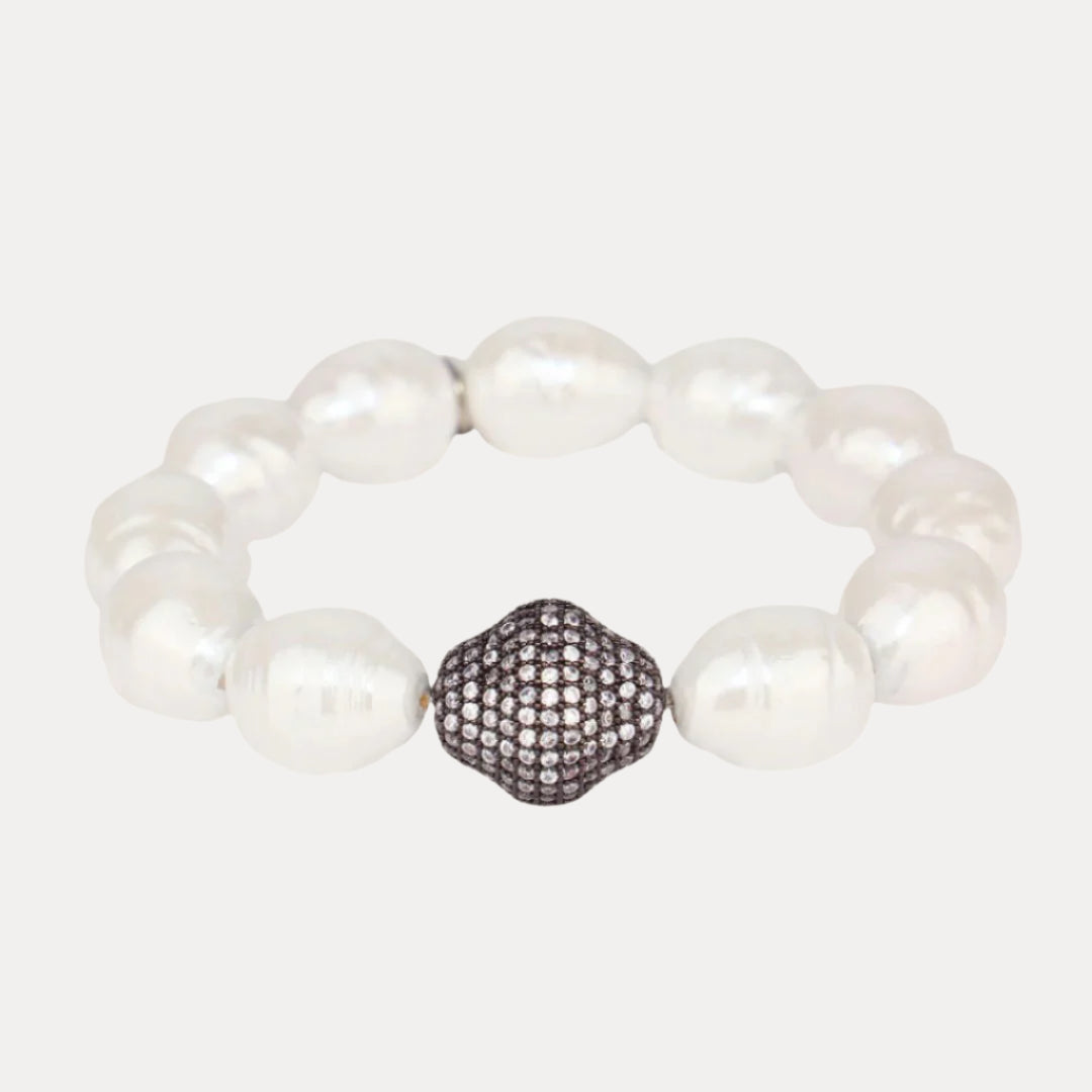 Isabel Pearl Bracelet - White