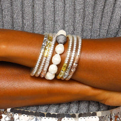 Isabel Pearl Bracelet - White