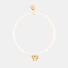 Luna Bracelet - Gardenia With Butterfly Charm