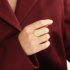 Madona Ring - Gold Citrine