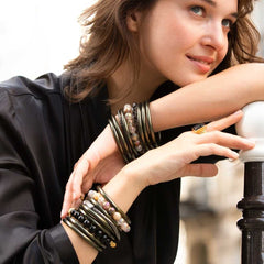 Mélange Beaded Bracelet - Flint