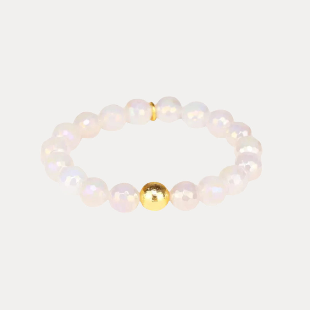 Mélange Beaded Bracelet - Snow