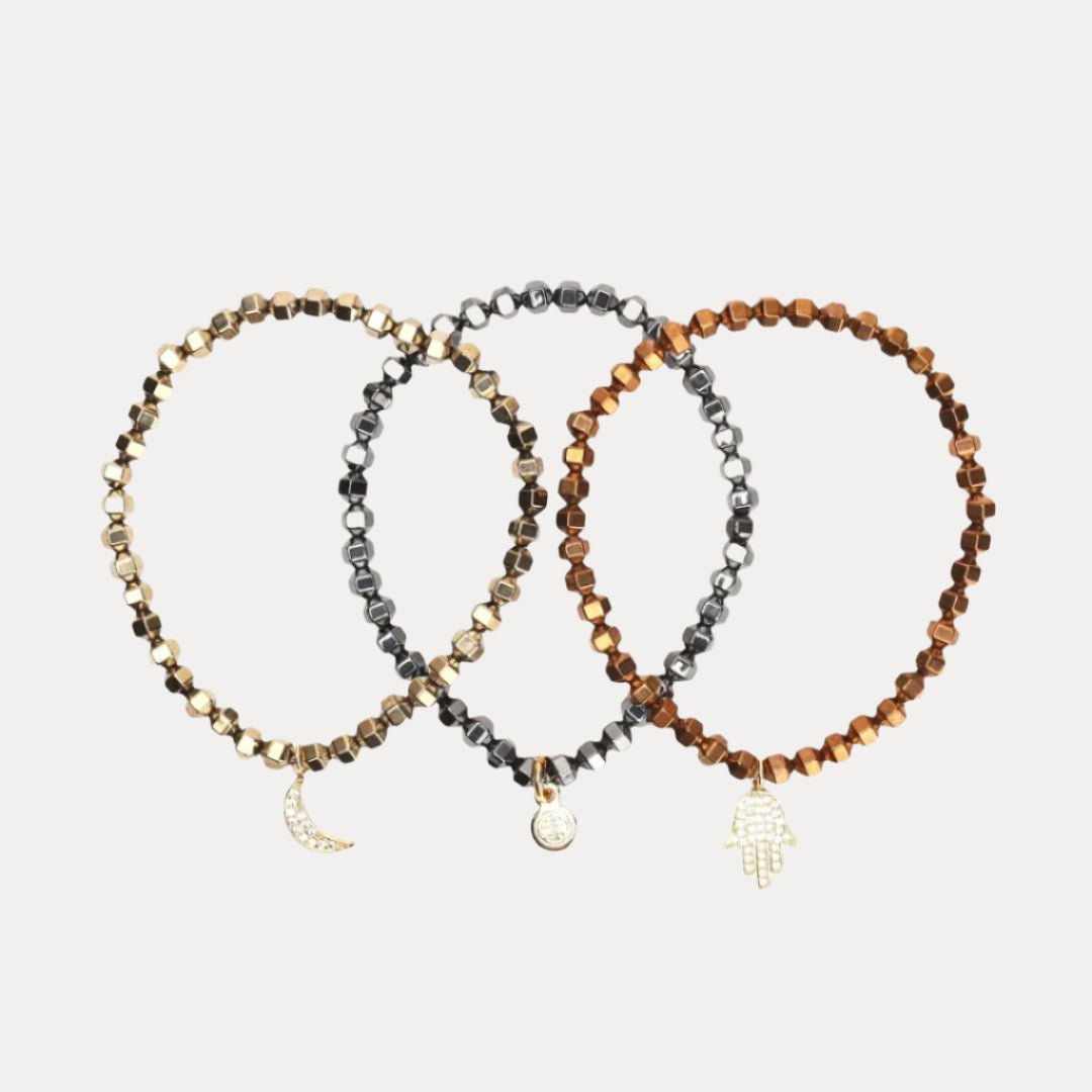 Metallic Kryptonite Bracelets - Set of 3